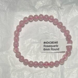 Rose quartz stretch beaded bracelet
